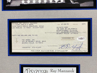 Ray Manzarek Signed Check THE DOORS