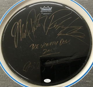 MIKE PORTNOY BILLEY SHEEHAN RICHIE KOTZEN Winery Dogs Band Signed Drum Head