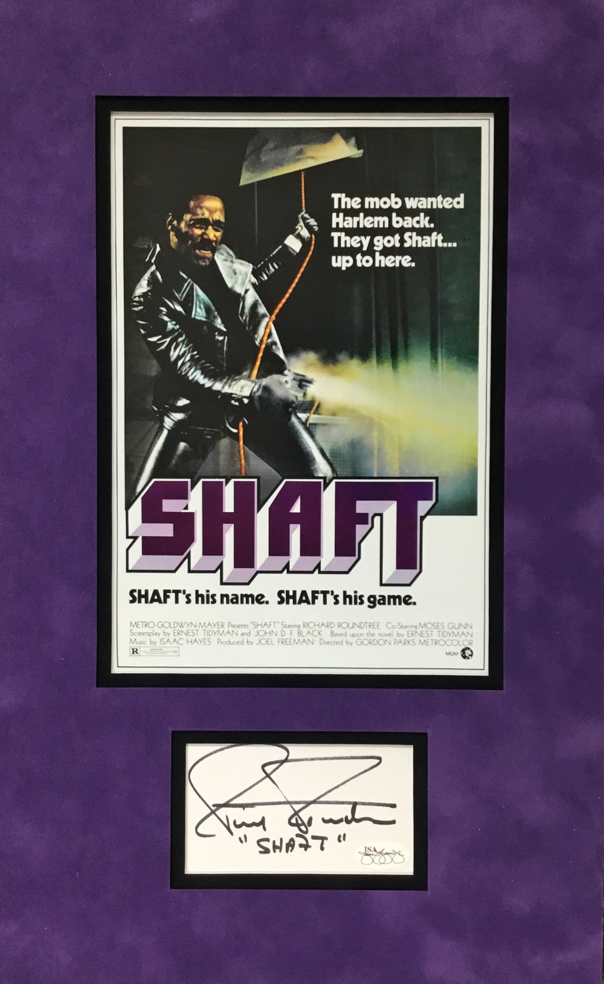 Richard Roundtree- Shaft signed cut