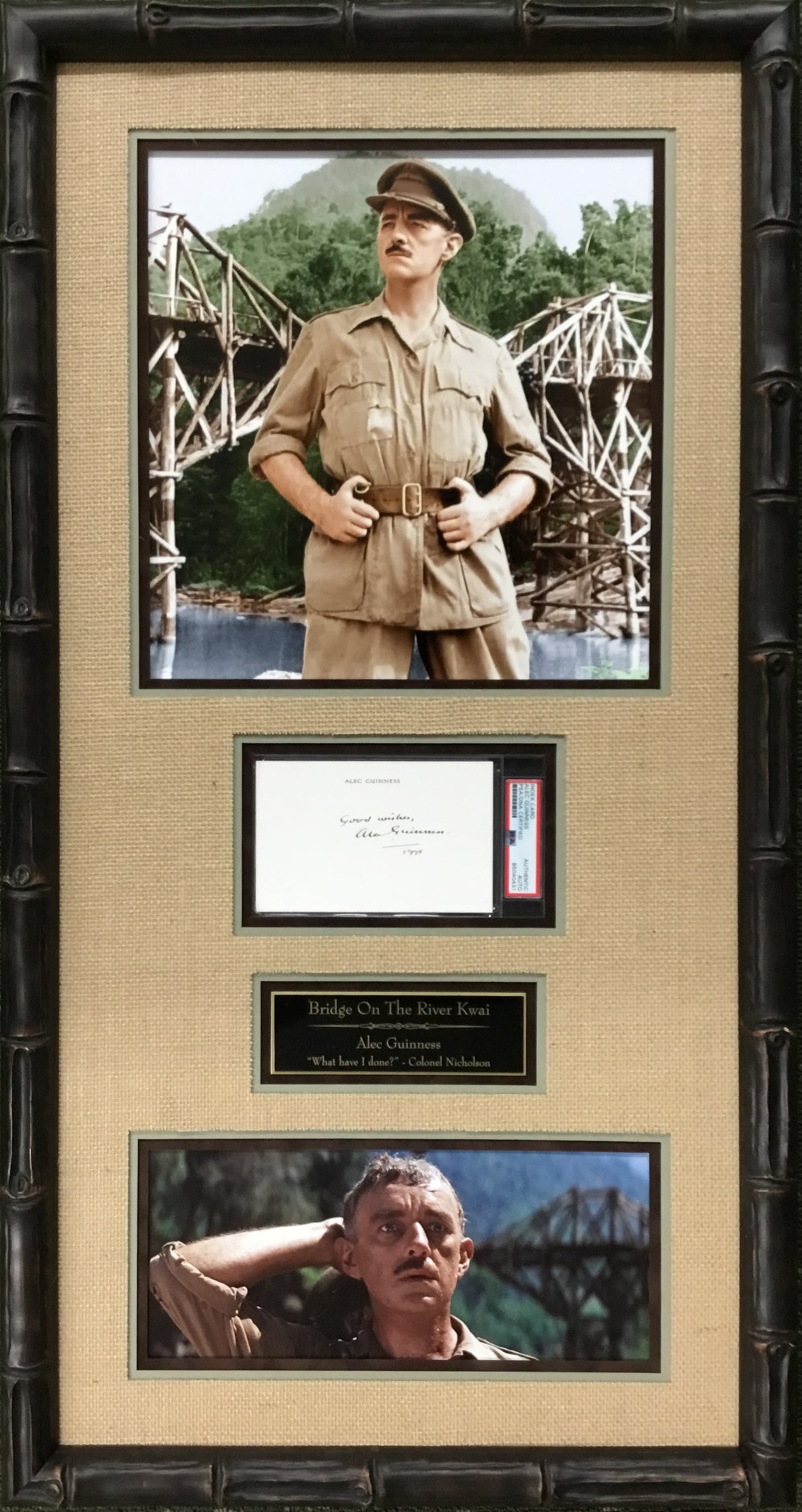 Alec Guinness Signed The Bridge On The River Kwai Display