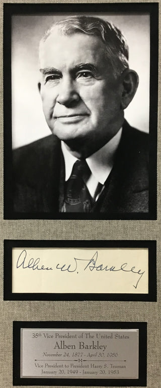 Alben Barkley Vice President to Harry Truman Cut Signature