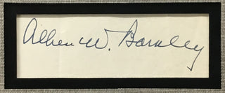 Alben Barkley Vice President to Harry Truman Cut Signature