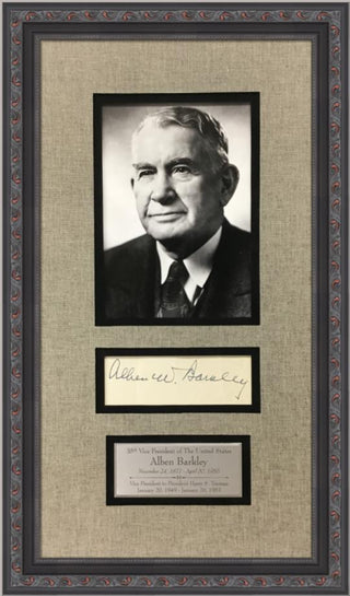 Alben Barkley Vice President to Harry Truman Cut Signature