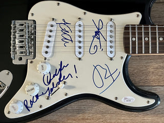 The B-52's full group signed "Rock Lobster" Fender guitar