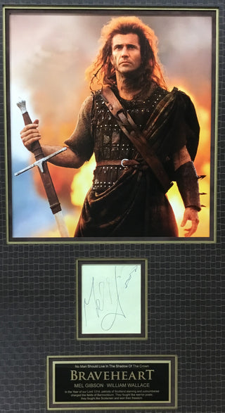 Mel Gibson Signed Braveheart Display