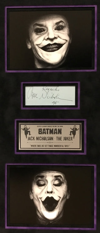 Jack Nicholson The Joker Batman Signed Display