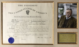 President Theodore Roosevelt Signed Appointment Document