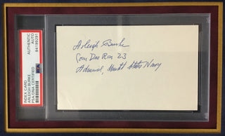 Arleigh Burke-WWII Admiral signed cut