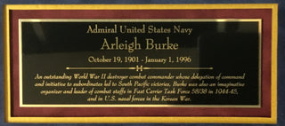 Arleigh Burke-WWII Admiral signed cut