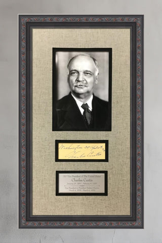 Charles Curtis Vice President to Herbert Hoover Cut Signature