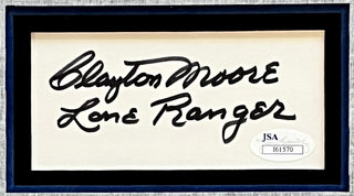 Clayton Moore-The Lone Ranger signed cut