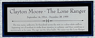 Clayton Moore-The Lone Ranger signed cut