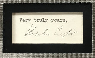 Charles Curtis Vice President to Herbert Hoover Cut Signature