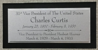 Charles Curtis Vice President to Herbert Hoover Cut Signature