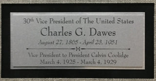 Charles Dawes Vice President to Calvin Coolidge Cut Signature