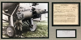 Charles Lindbergh Aviator Signed Air Mail Document