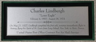 Charles Lindbergh Aviator Signed Air Mail Document