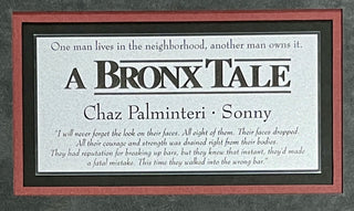 Chazz Palminteri-A Bronx Tale signed photo