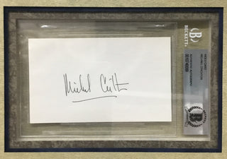 Michael Crichton-Jurassic Park signed cut