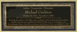 Michael Crichton-Jurassic Park signed cut