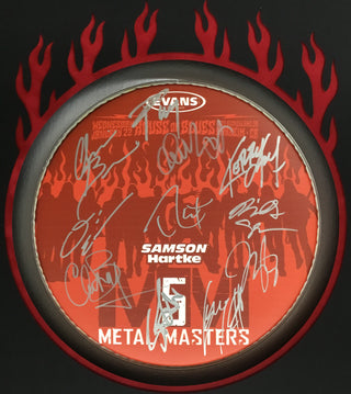 Metal Masters Multi-Signed Drumhead Neil Portnoy + 10 More