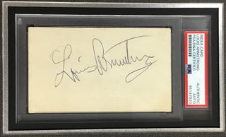 Louie Armstrong-Jazz legend signed cut signature