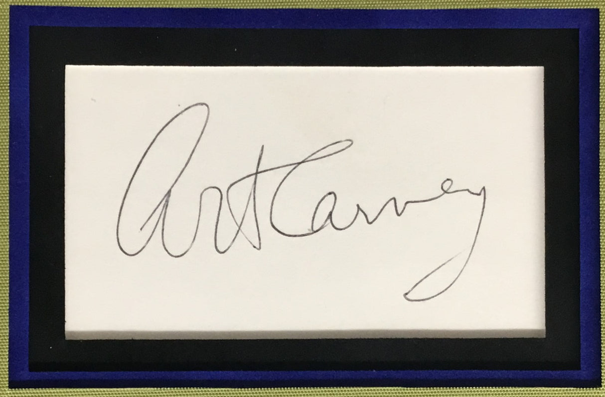 Art Carney-The Archer signed cut