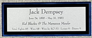 Jack Dempsey signed cut