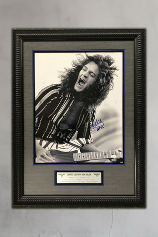 Eddie Van Halen signed color photo