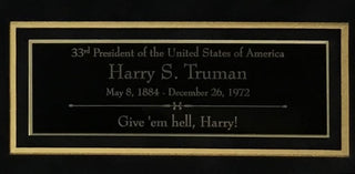 President Harry S Truman Signed 1958 Letter