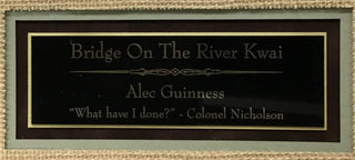 Alec Guinness Signed The Bridge On The River Kwai Display