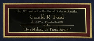 President Gerald R Ford Signed 1974 Cut Signature