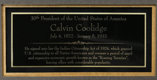 President Calvin Coolidge Signed White House Card