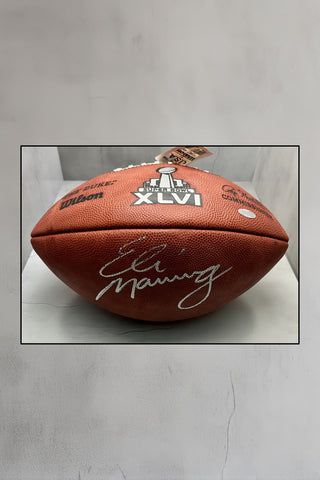 Eli Manning-Giants signed Super Bowl XLVI football