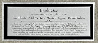 Enola Gay Crew cut signatures