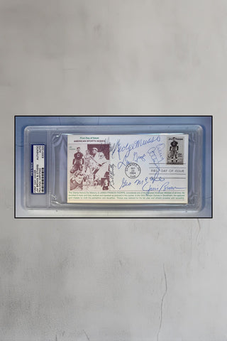 FDC signed by Hall of Famers signed by Brown, Adkins, Musso, Groza, McAfee, Dudley,  Bell-PSA