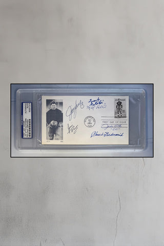 FDC signed by Hall of Fame Centers-Otto, Ringo, Gatski, Bednarik, Langer, Hein-PSA