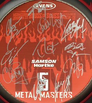 Metal Masters Multi-Signed Drumhead Neil Portnoy + 10 More