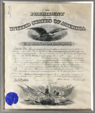 President Theodore Roosevelt Signed Appointment Document