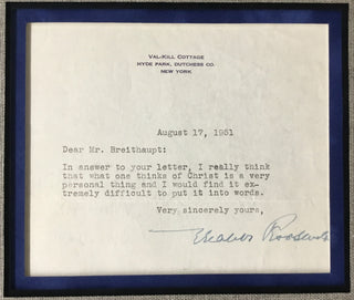 First Lady Eleanor Roosevelt Signed 1951 Letter