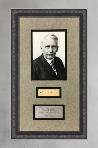 Frank B Kellogg 45th Secretrary of State Cut Signature