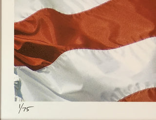 Brent Wickes Signed Limited Edition Old Glory The American Flag Litho