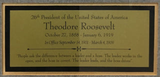 President Theodore Roosevelt Signed The Outlook Letter