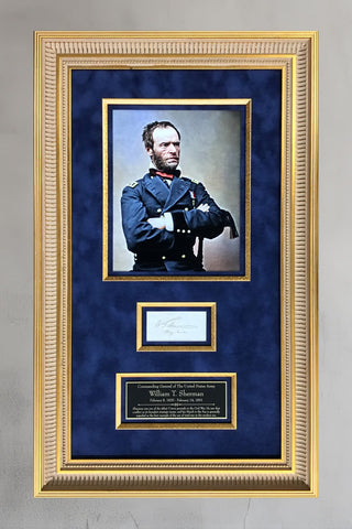 General William T Sherman Signed Cut Signature