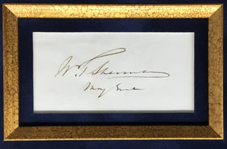 General William T Sherman Signed Cut Signature