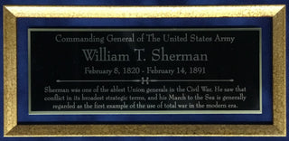 General William T Sherman Signed Cut Signature