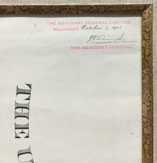 President Theodore Roosevelt Signed Appointment Document