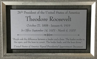 President Theodore Roosevelt Signed Appointment Document