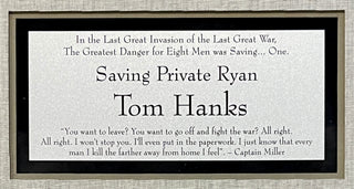 Tom Hanks-Saving Private Ryan signed cut