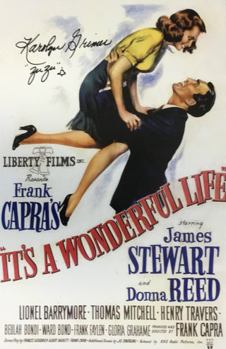 Karolyn Grimes It's A Wonderful Life Autographed Mini Movie Poster